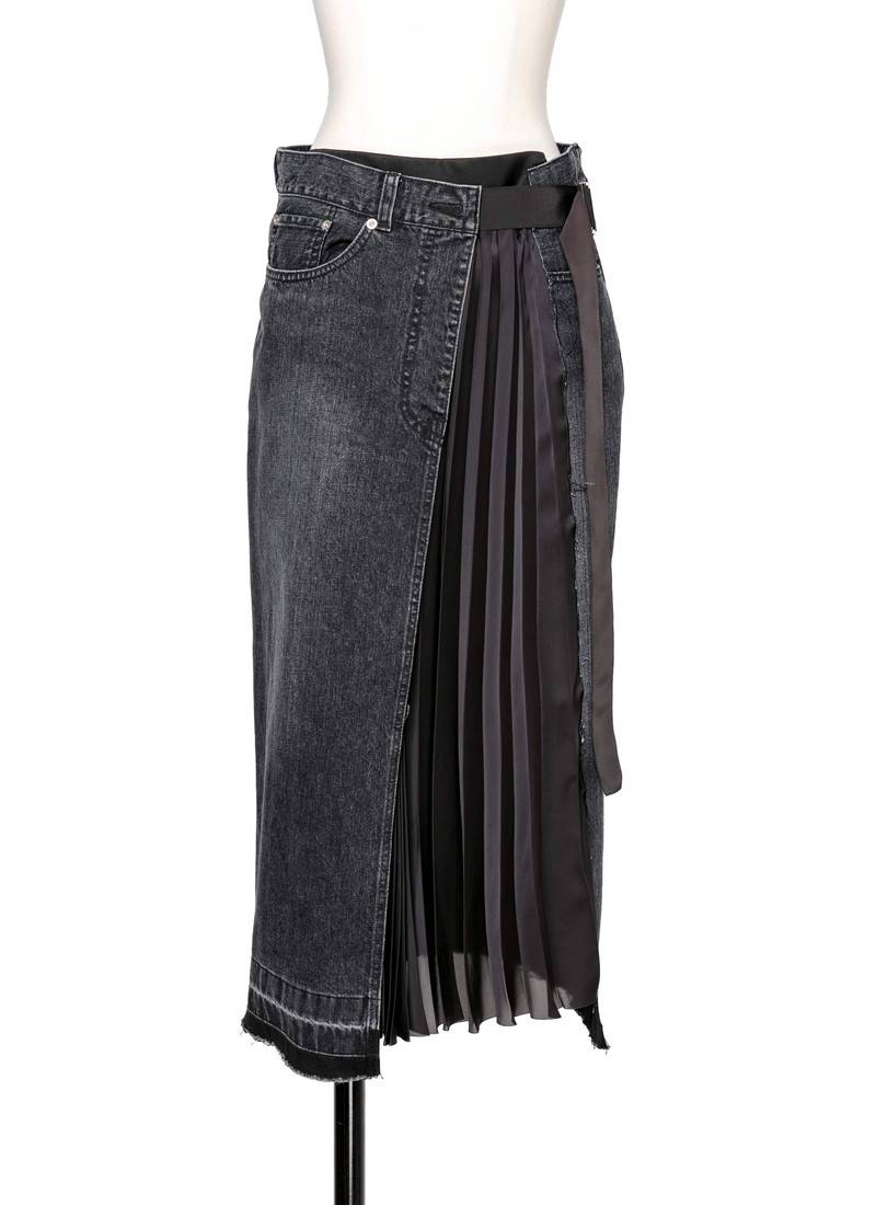 black label denim skirt