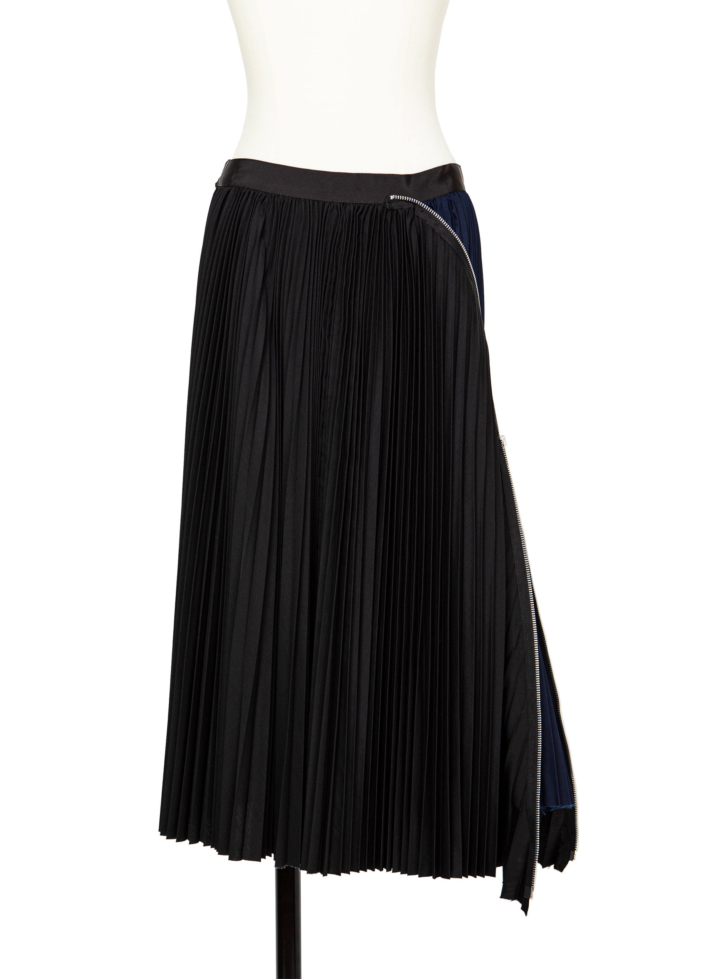Cotton Poplin Zipper Skirt 詳細画像 BLACK 1