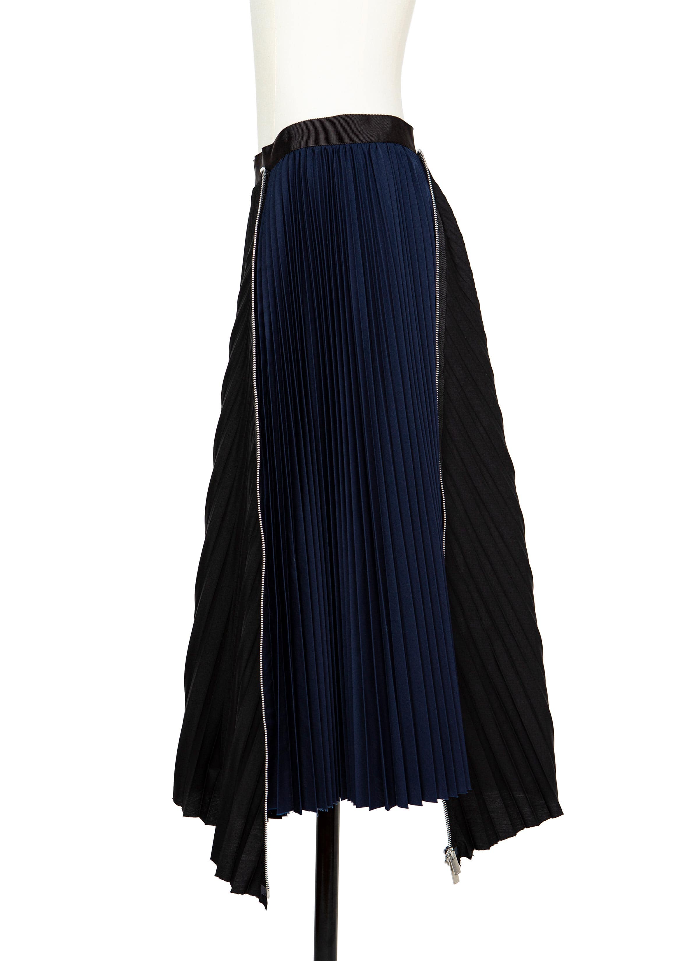 Cotton Poplin Zipper Skirt 詳細画像 BLACK 3