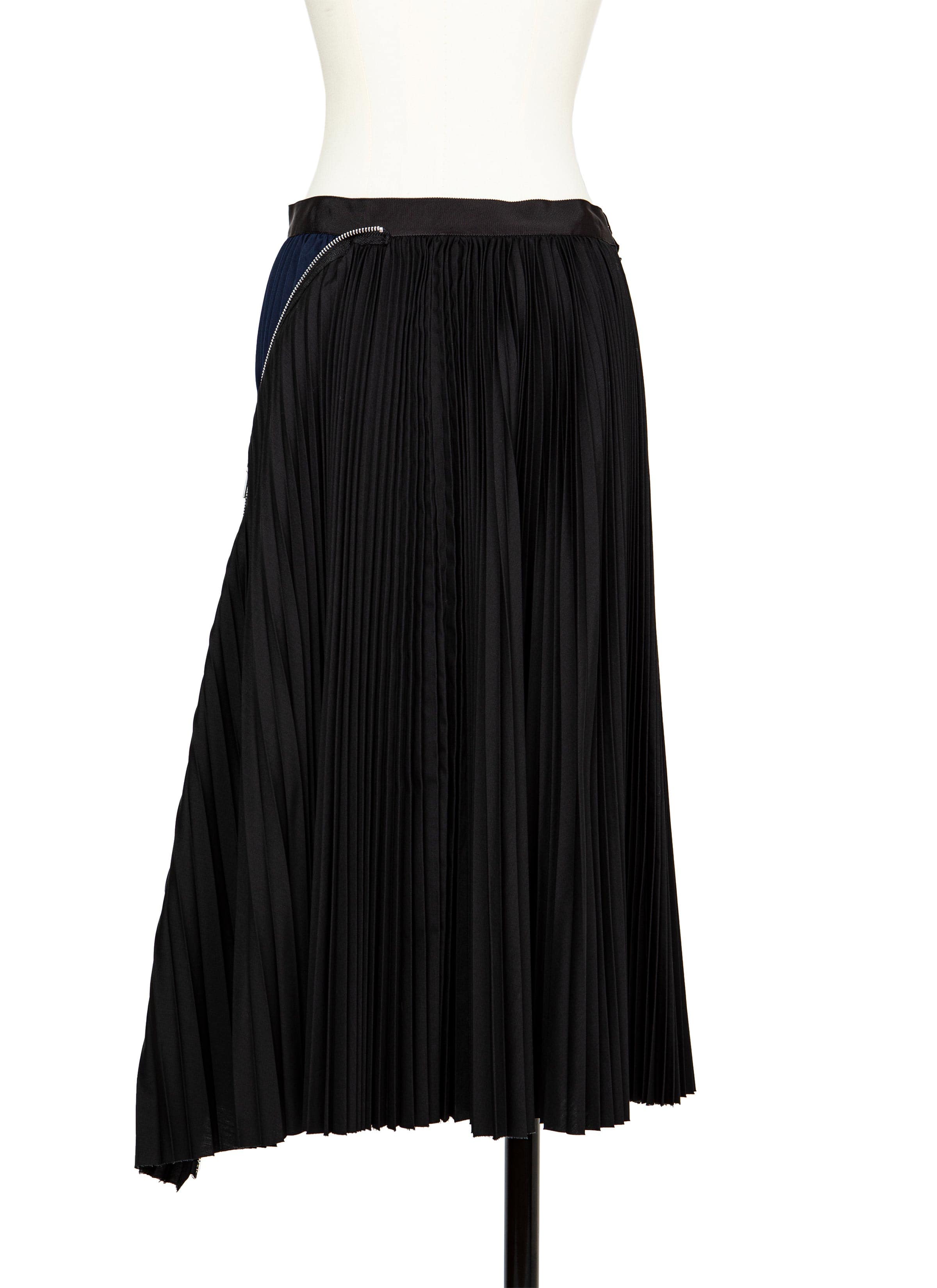 Cotton Poplin Zipper Skirt 詳細画像 BLACK 4