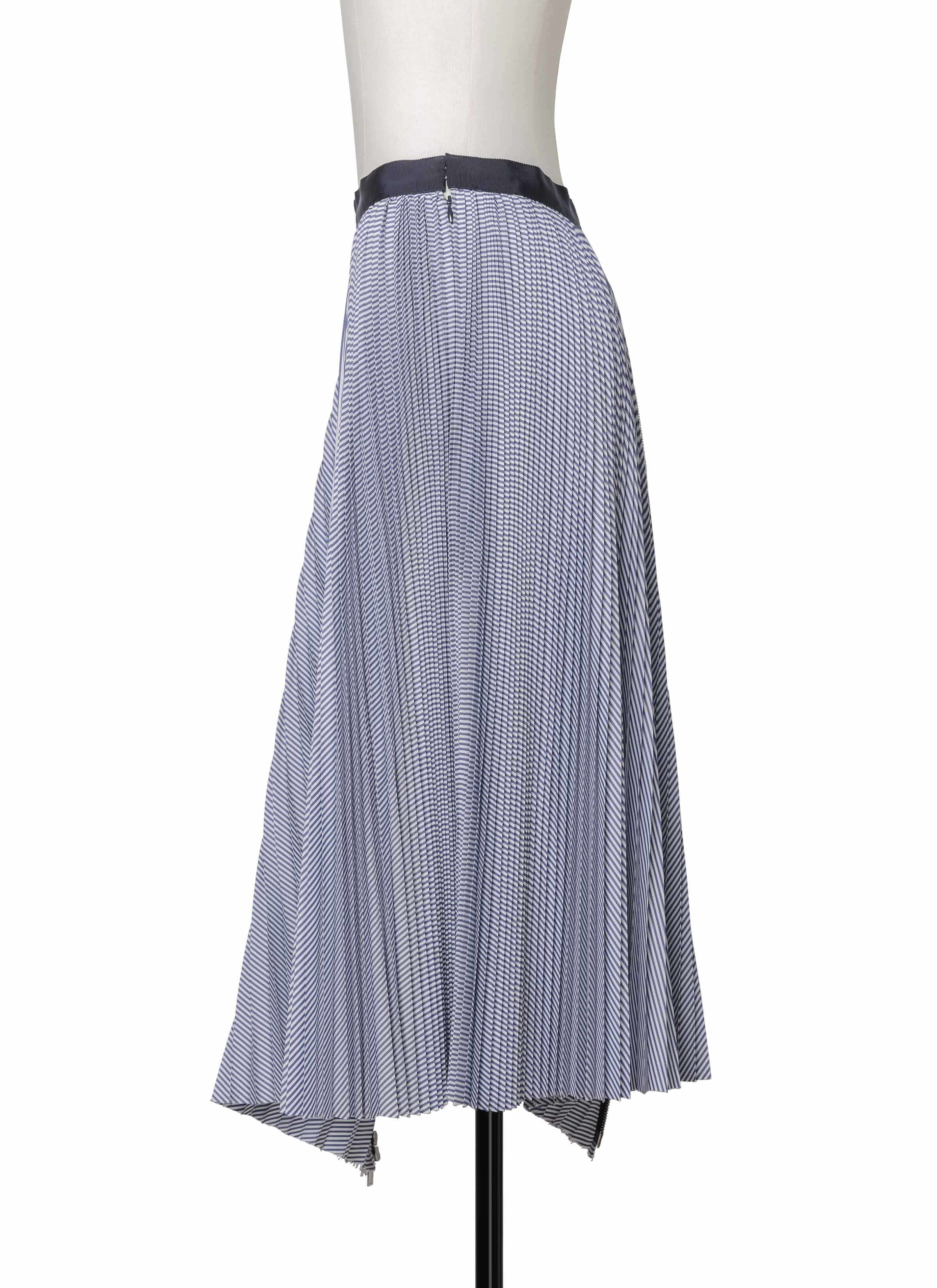 Cotton Poplin Zipper Skirt 詳細画像 STRIPE 2