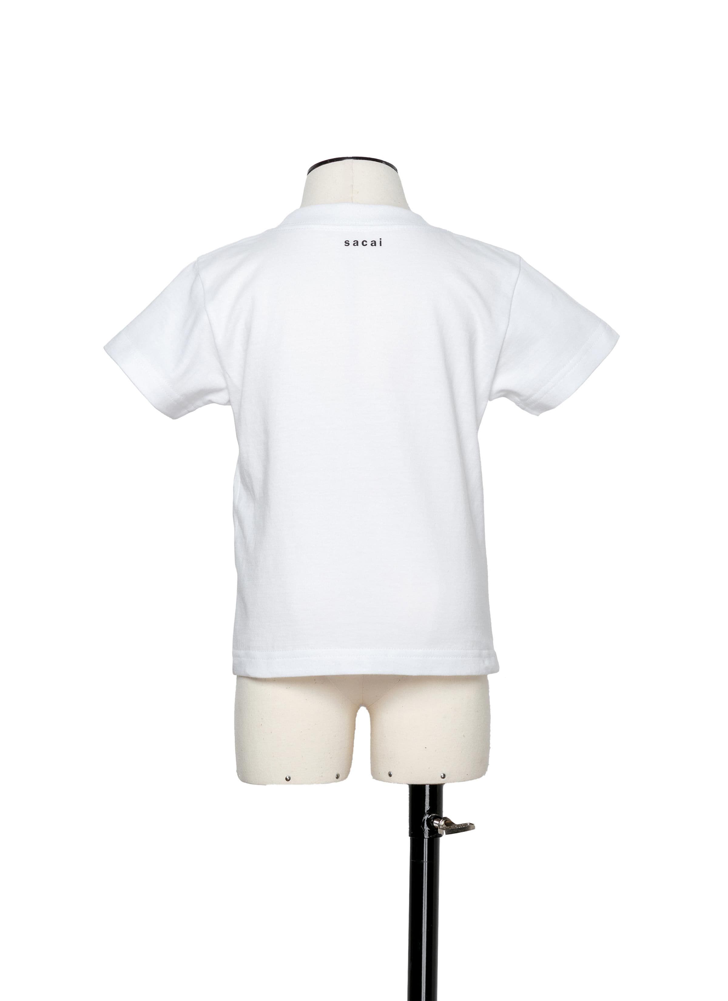 sacai x KAWS / Flock Print T-Shirt 詳細画像 WHITE×RED 3