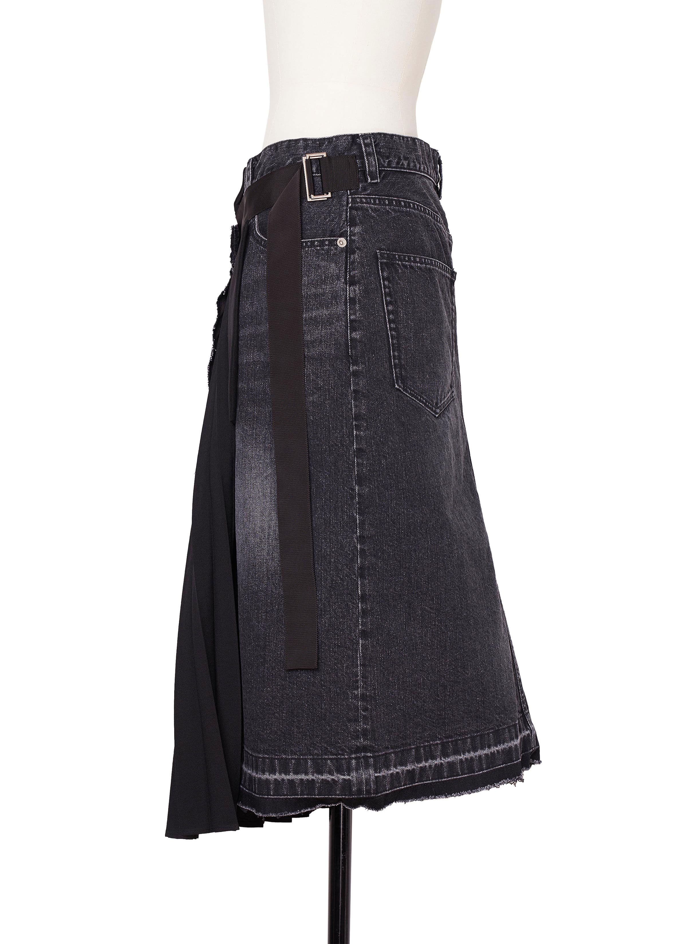 Denim x Suiting Skirt 詳細画像 BLACK 2