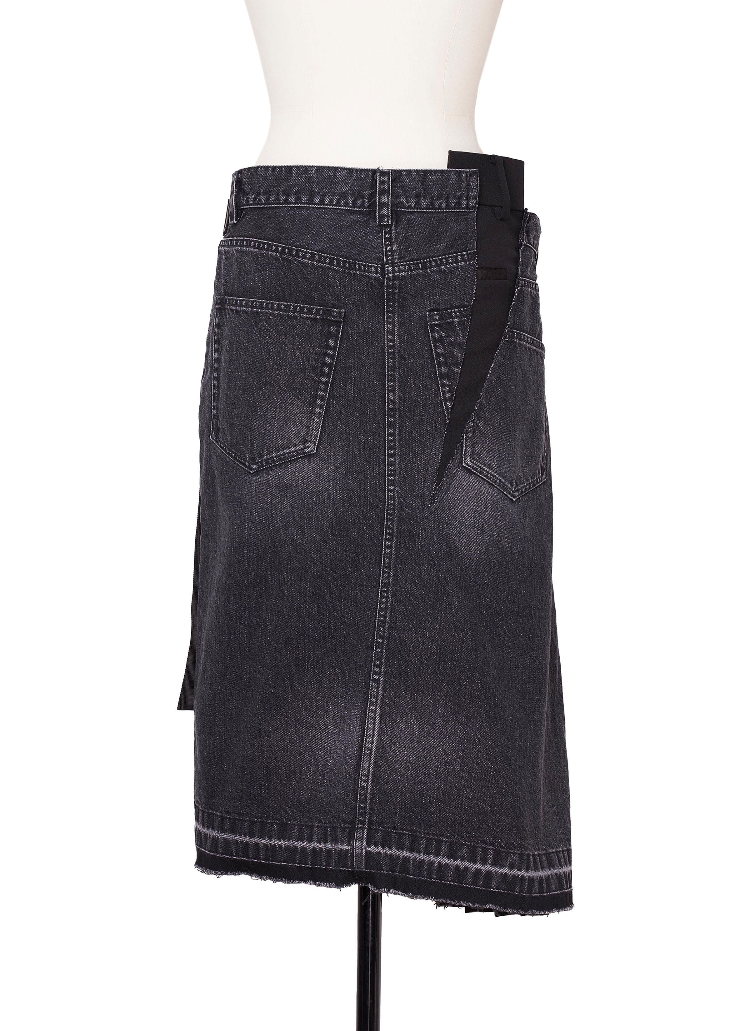 Denim x Suiting Skirt 詳細画像 BLACK 4