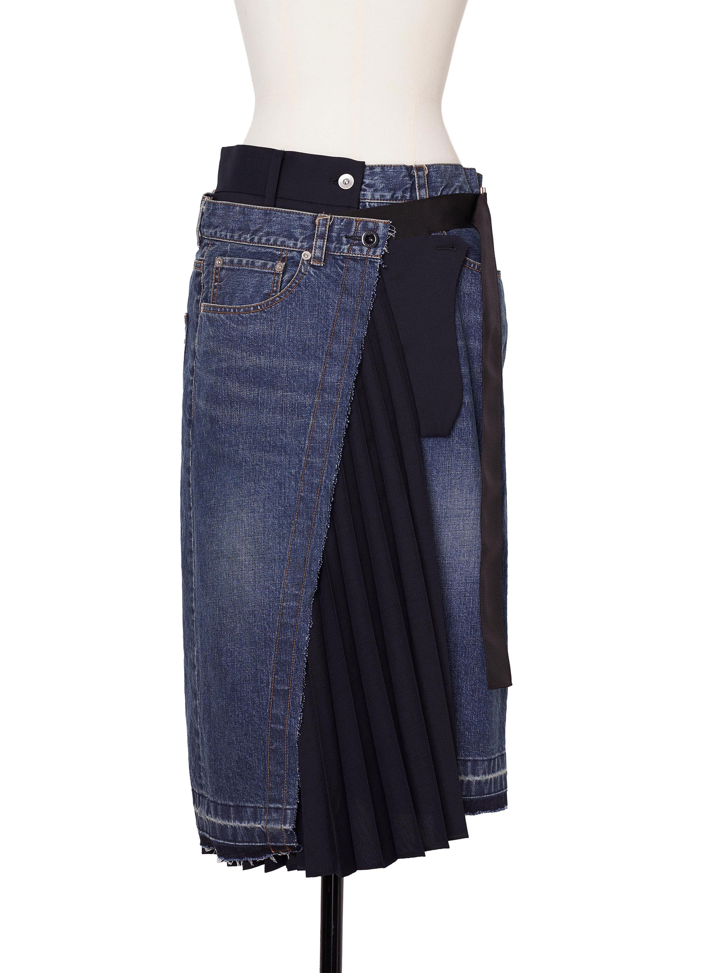 Denim x Suiting Skirt 詳細画像 BLUE 1