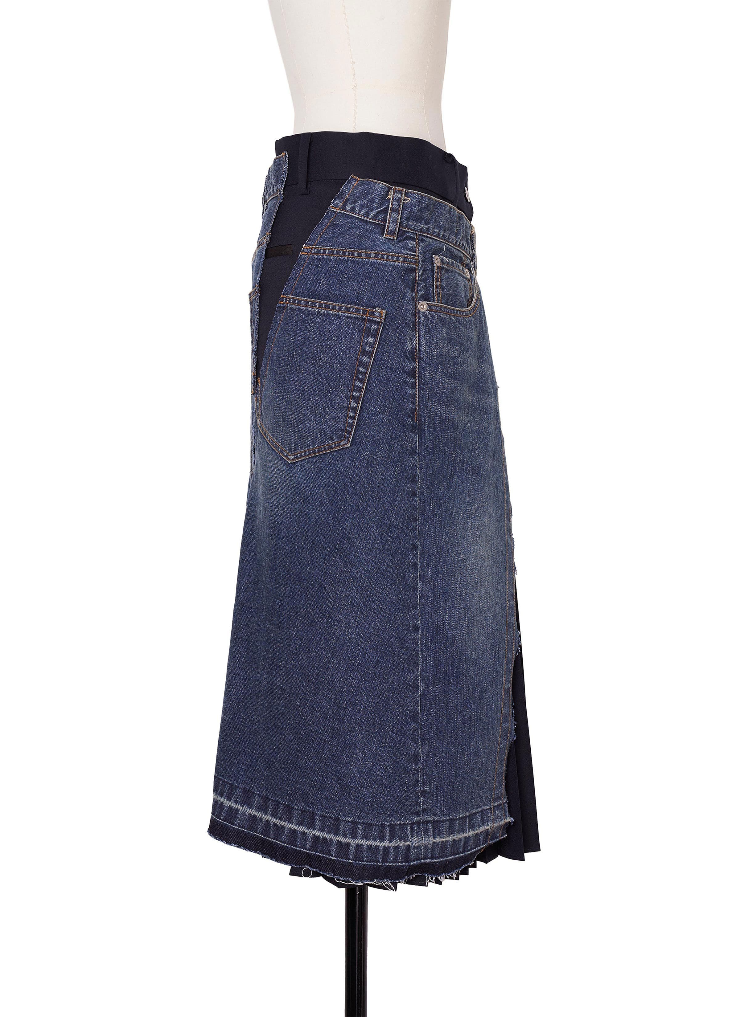 Denim x Suiting Skirt 詳細画像 BLUE 3
