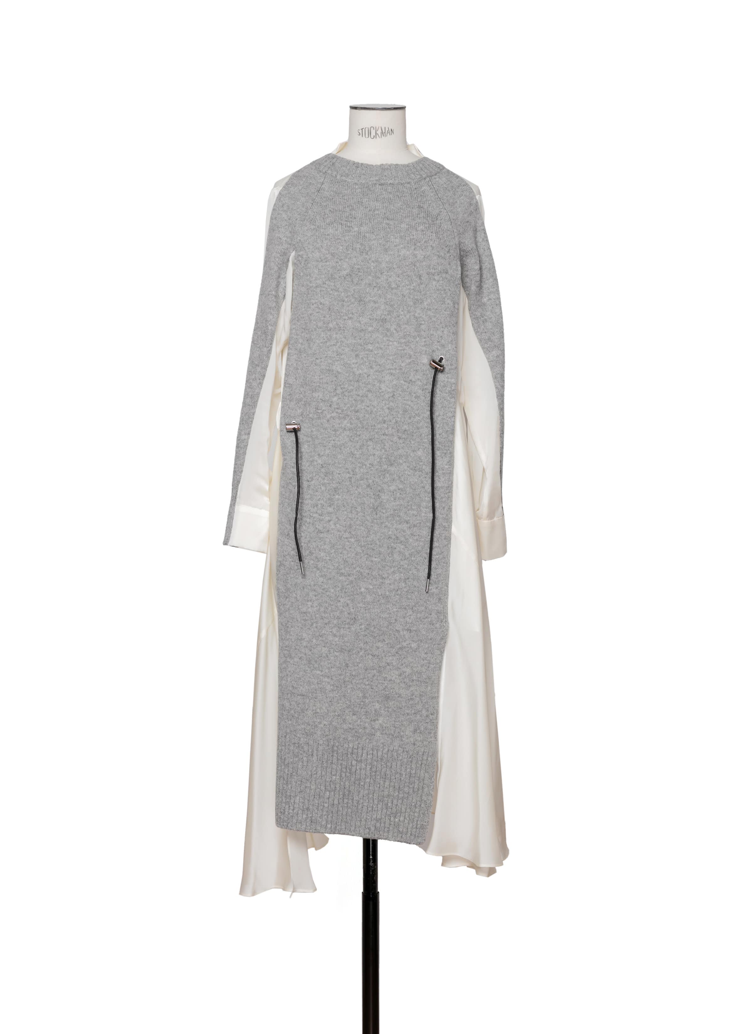 Wool Knit Dress 詳細画像 L/GRAY×OFF WHITE 1