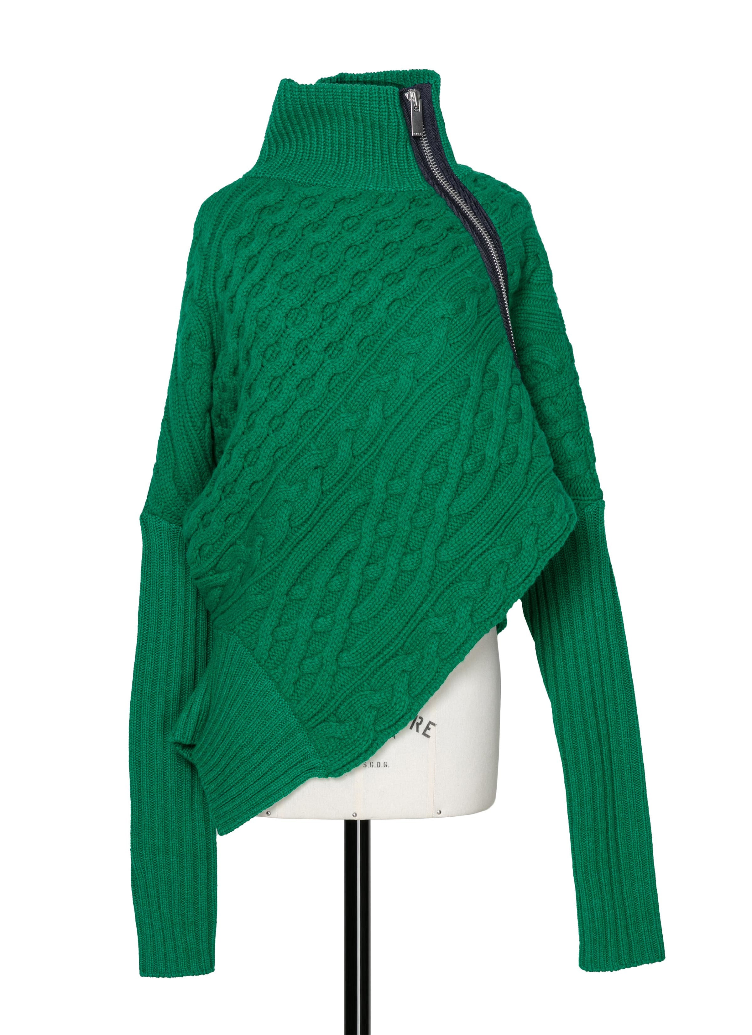 Wool Knit Blouson 詳細画像 GREEN 1
