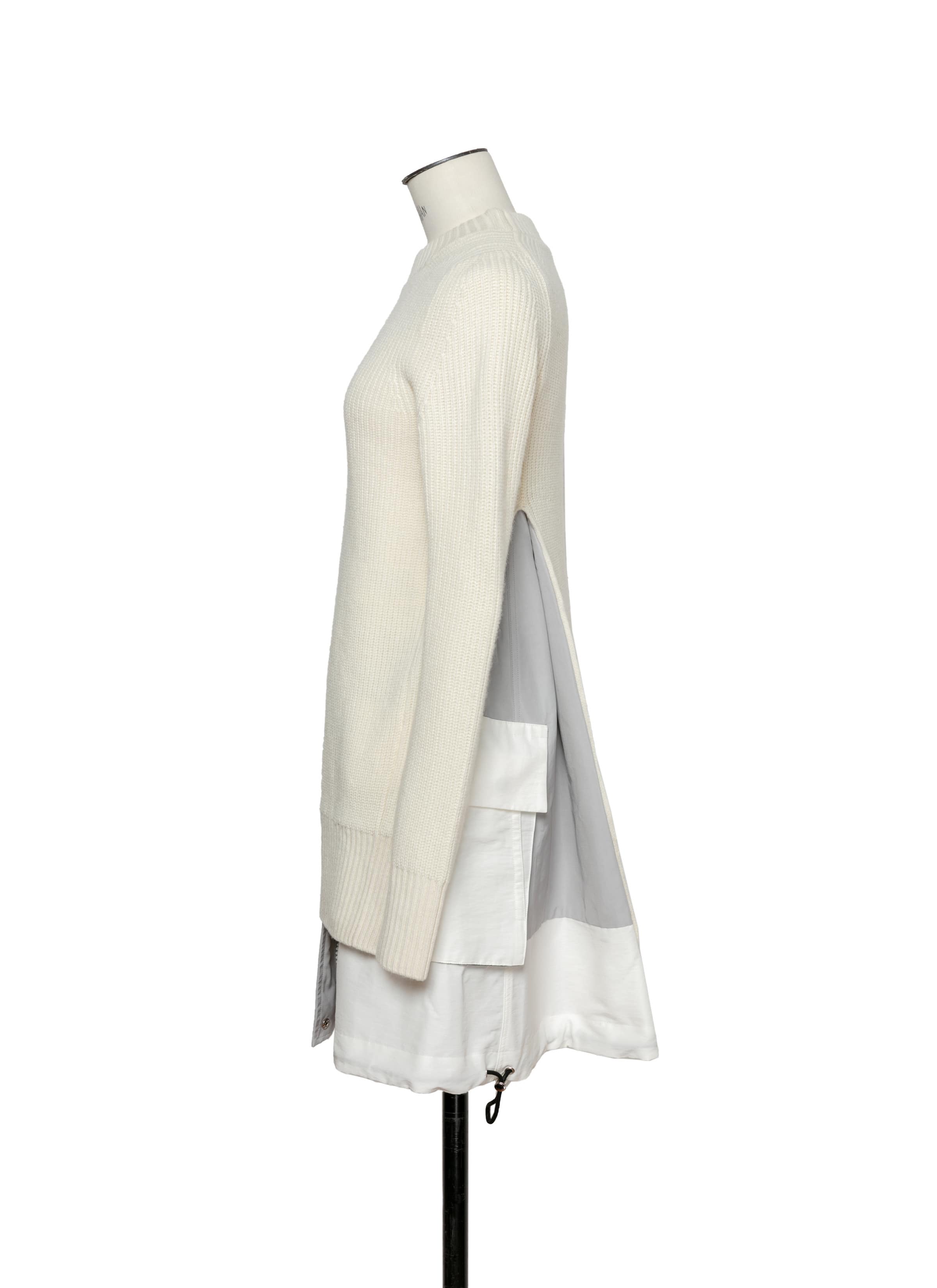 Wool Knit x Grosgrain Dress 詳細画像 OFF WHITE 2