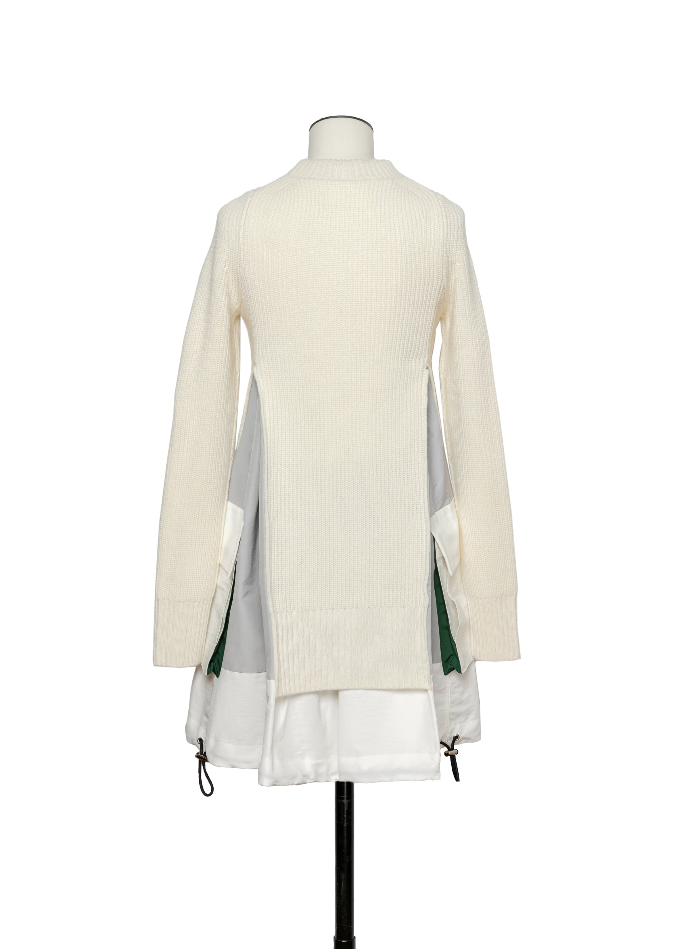 Wool Knit x Grosgrain Dress 詳細画像 OFF WHITE 3