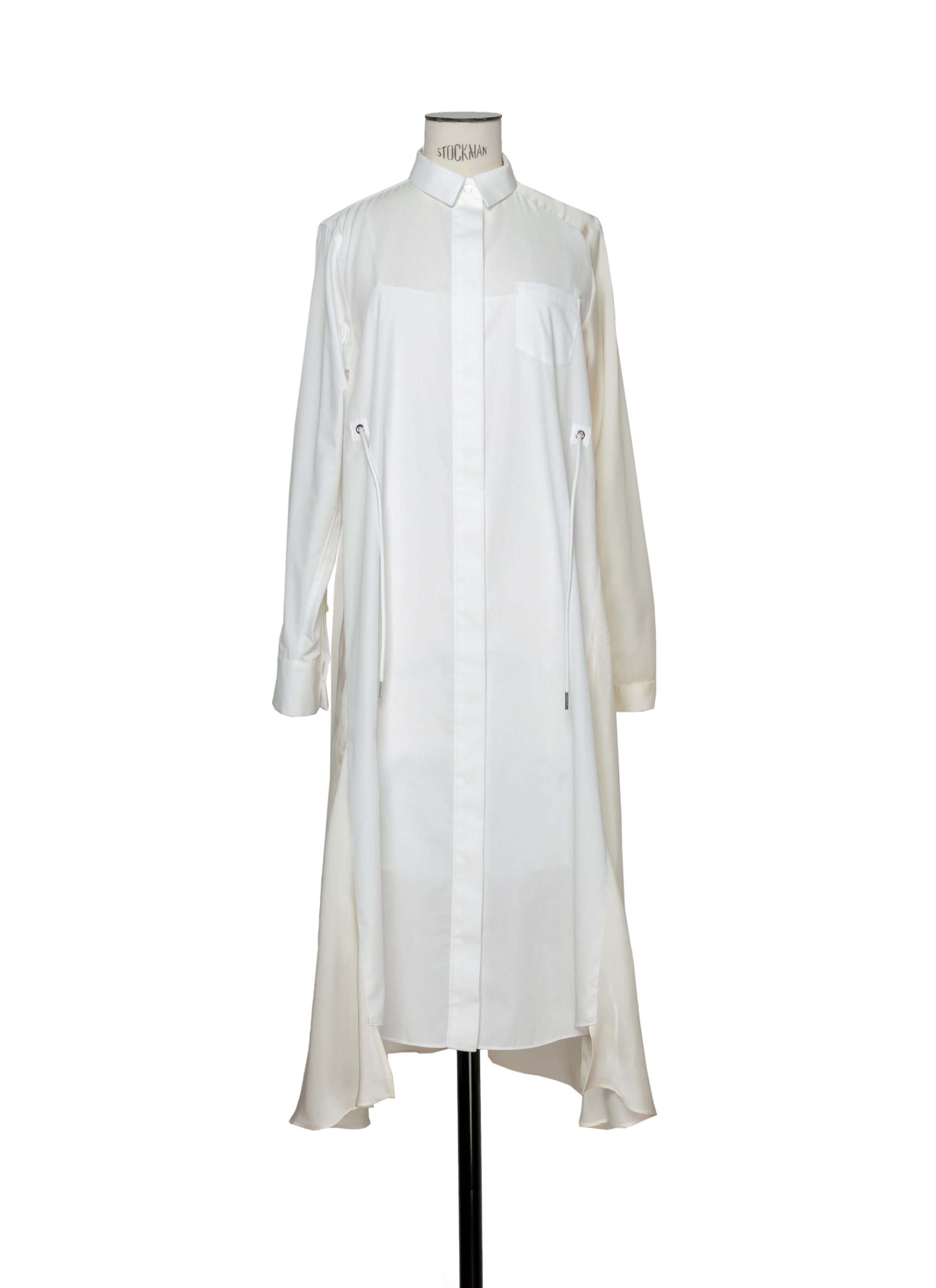 Cotton Poplin x Satin Dress 詳細画像 WHITE 1
