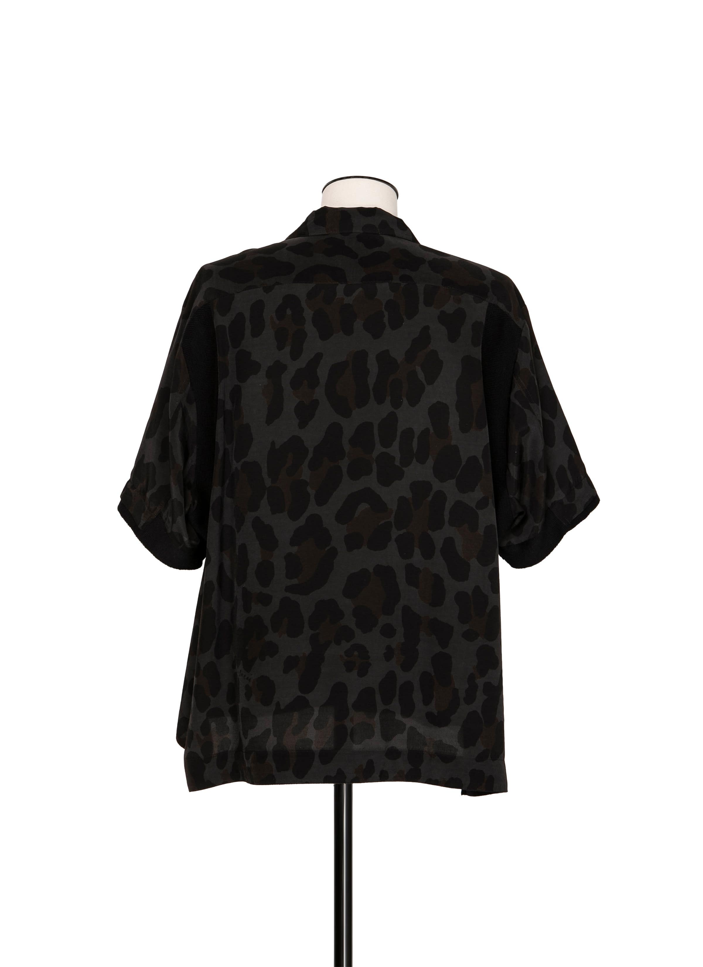Leopard Print Bowling Shirt 詳細画像 BLACK 3