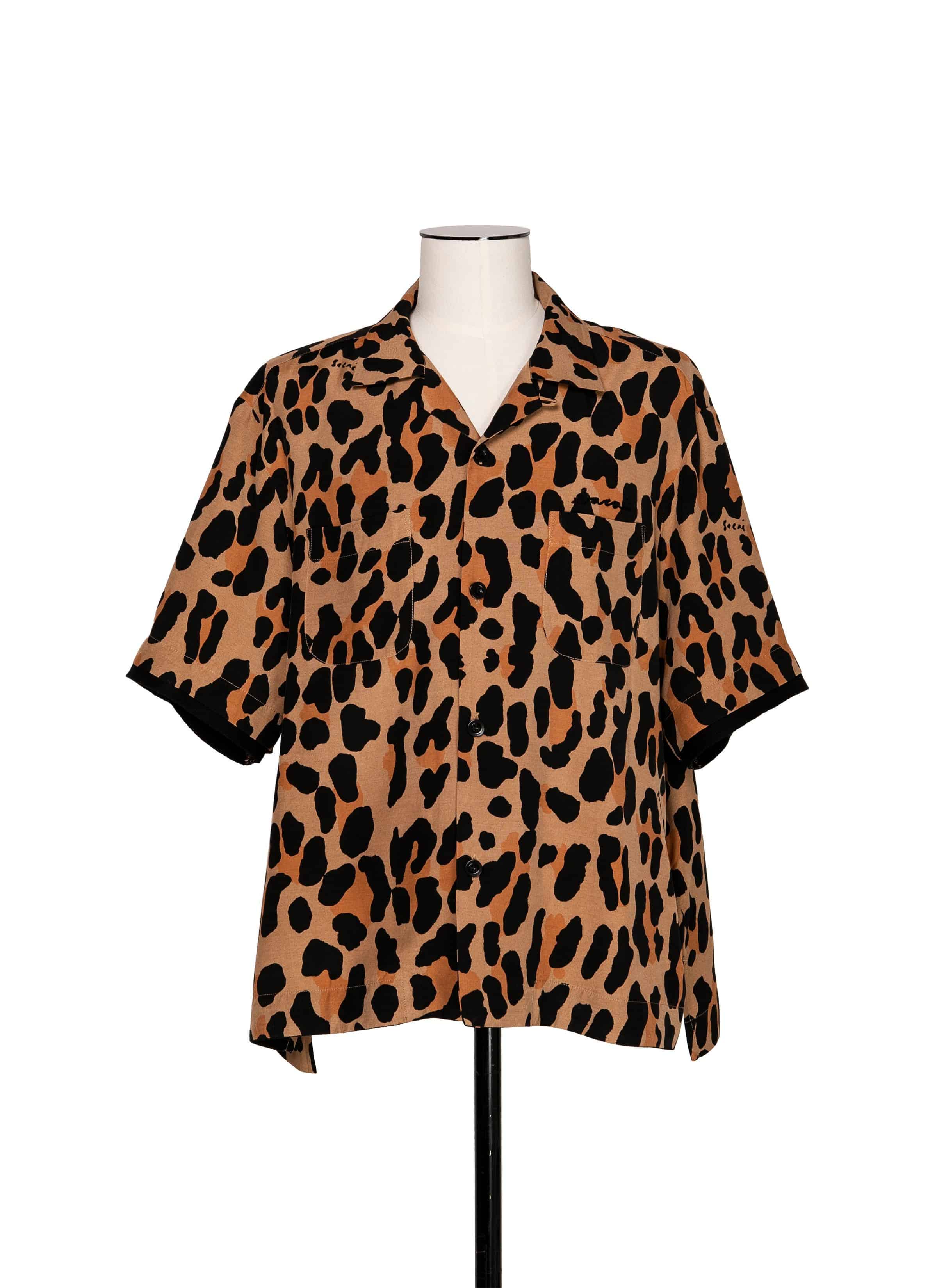 Leopard Print Bowling Shirt 詳細画像 BEIGE 1