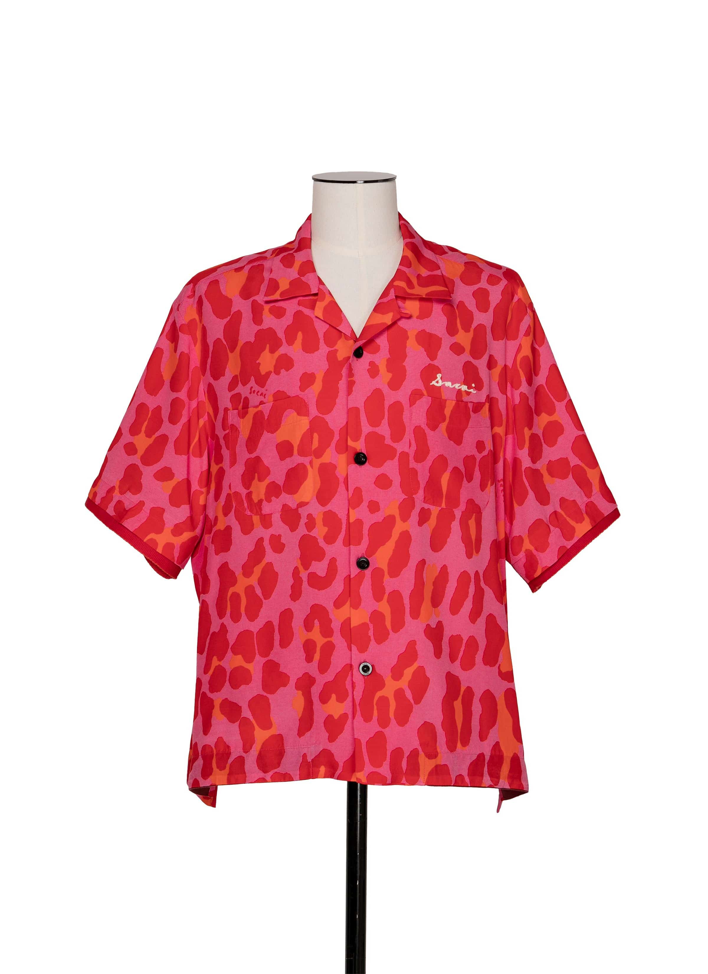 Leopard Print Bowling Shirt 詳細画像 PINK 1