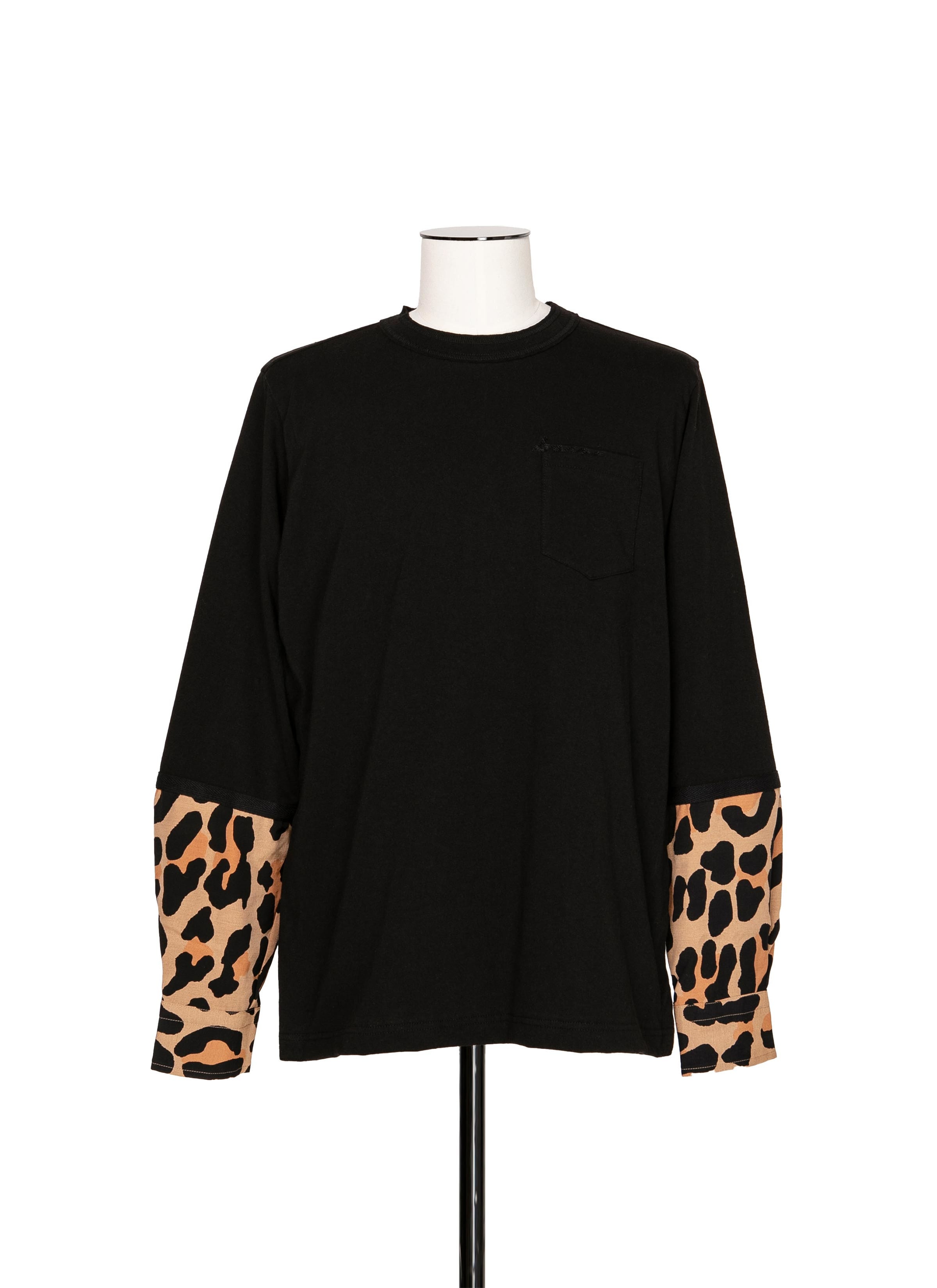 Leopard Print L/S T-Shirt 詳細画像 BLACK×BEIGE 1