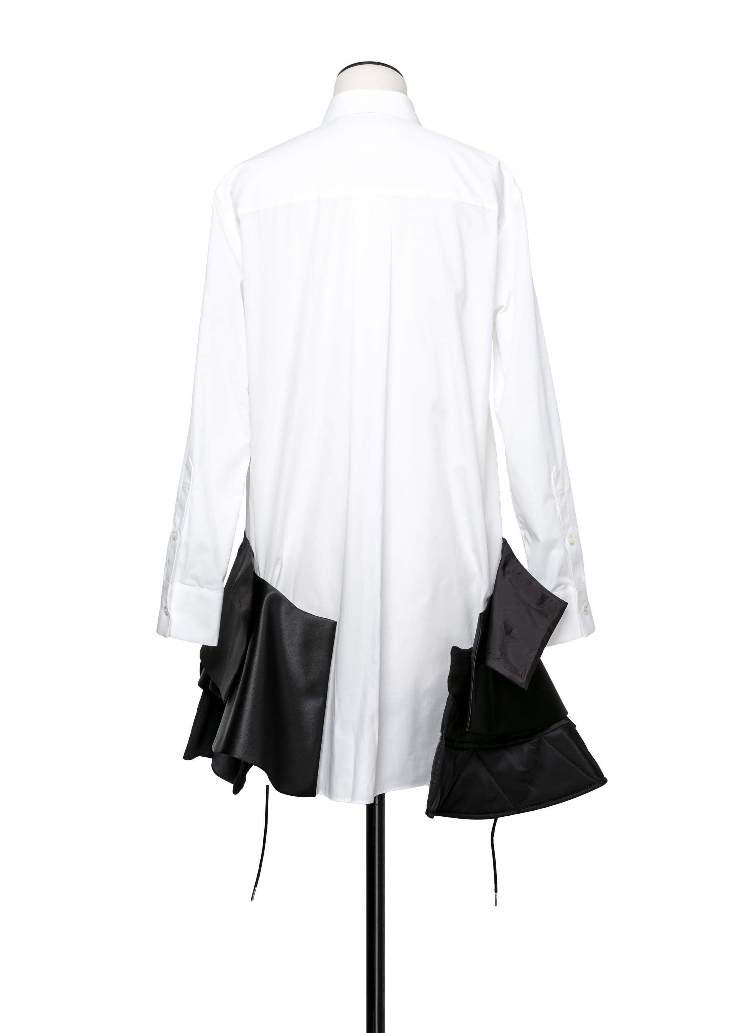 Suiting Mix Poplin Dress 詳細画像 WHITE×BLACK 3