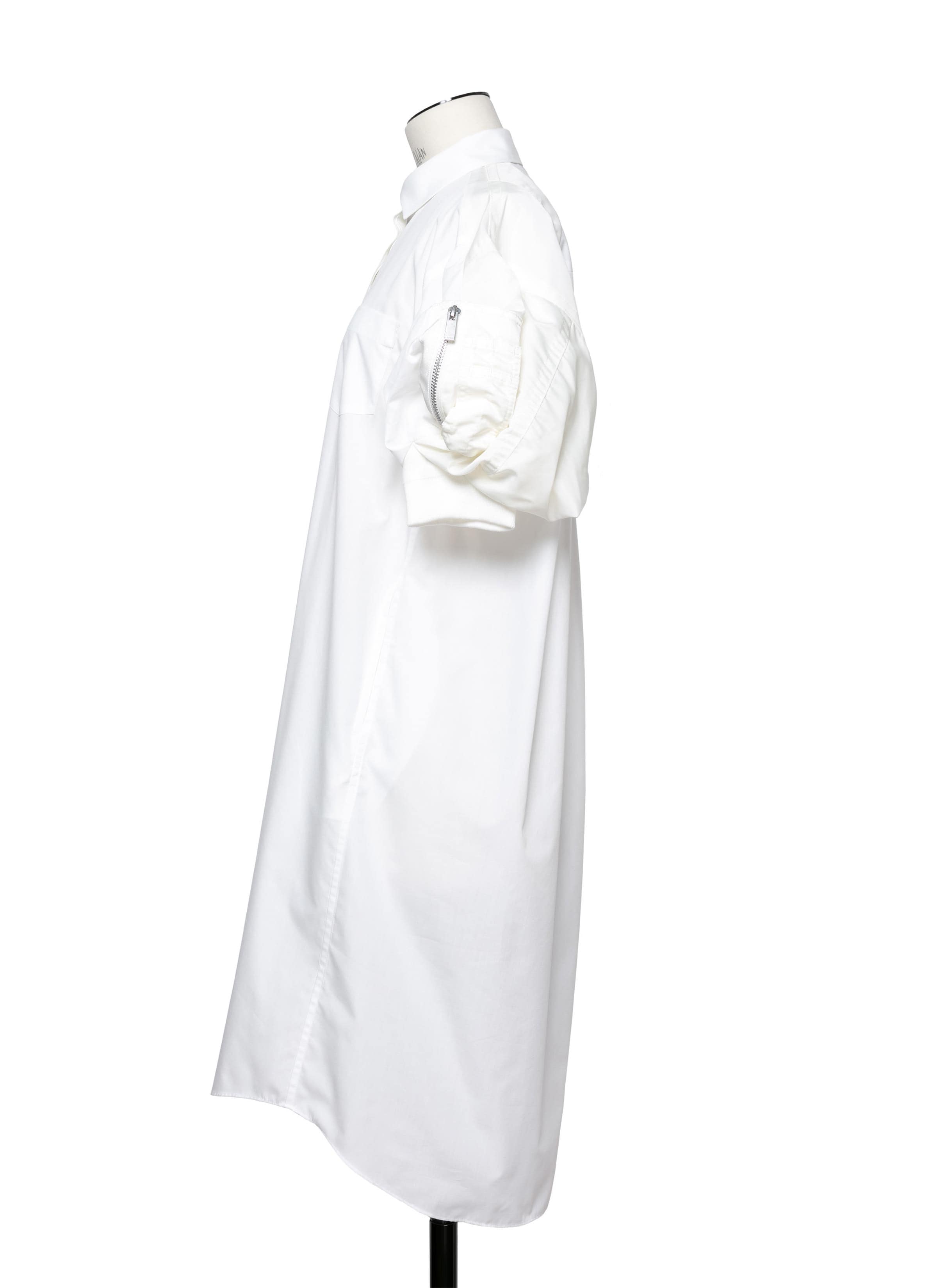 Nylon Twill Mix Dress 詳細画像 WHITE 2