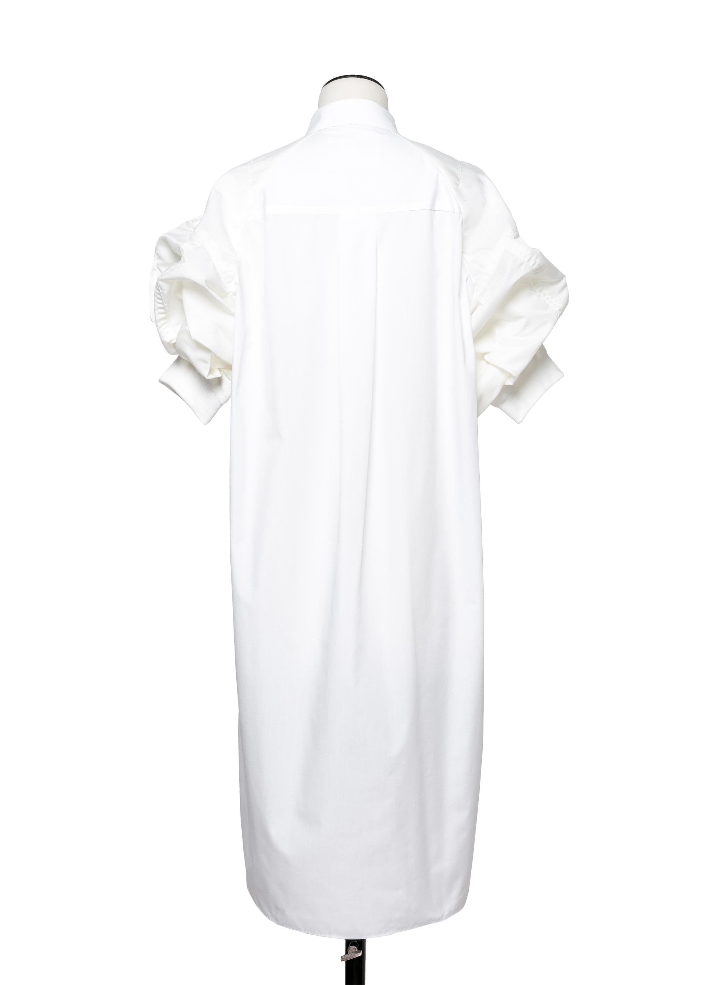 Nylon Twill Mix Dress 詳細画像 WHITE 3