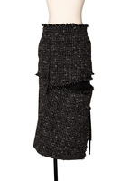 Tweed x Chiffon Skirt