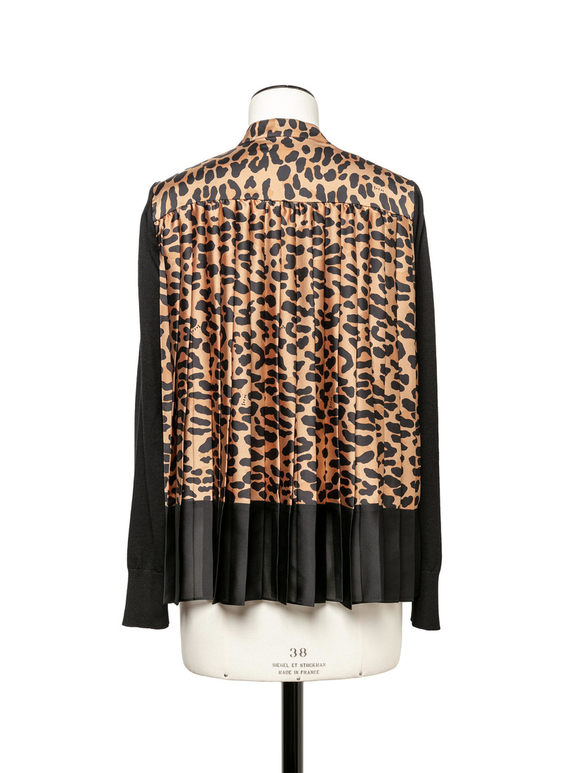 Leopard Print Knit Cardigan 詳細画像