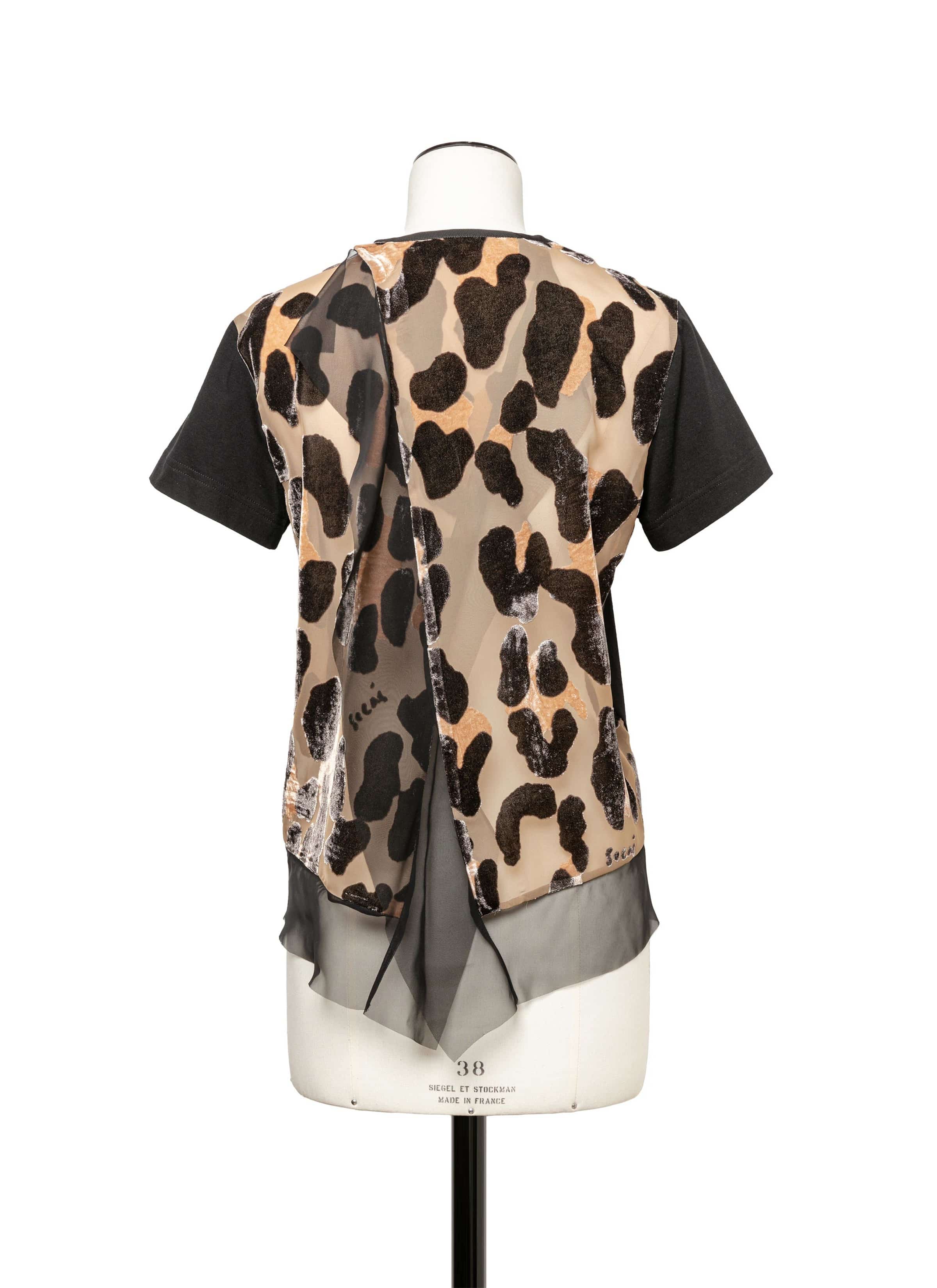 Leopard Print T-Shirt 詳細画像 BLACK×BEIGE 3