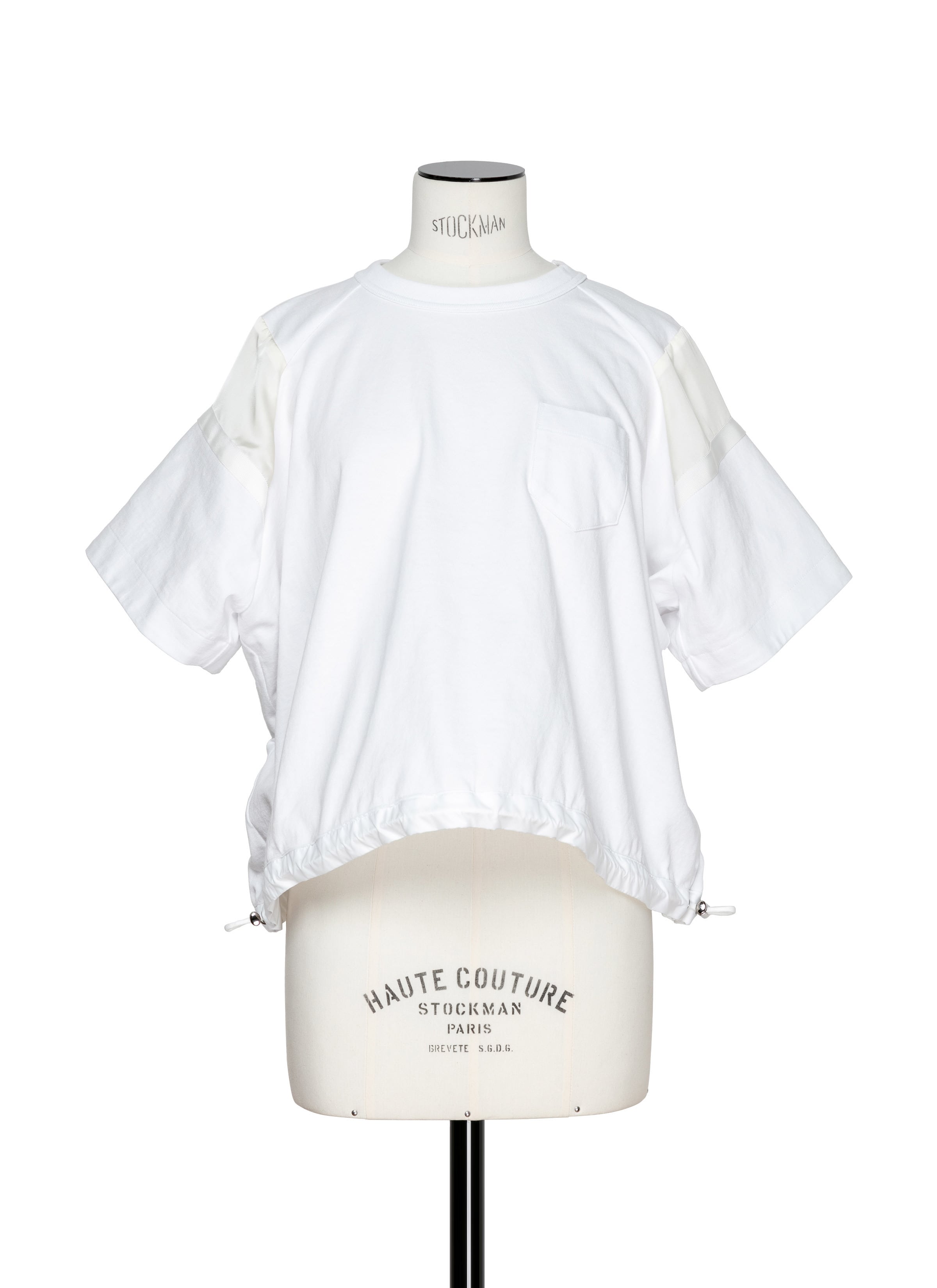 Jersey x Satin T-Shirt 詳細画像 WHITE 1