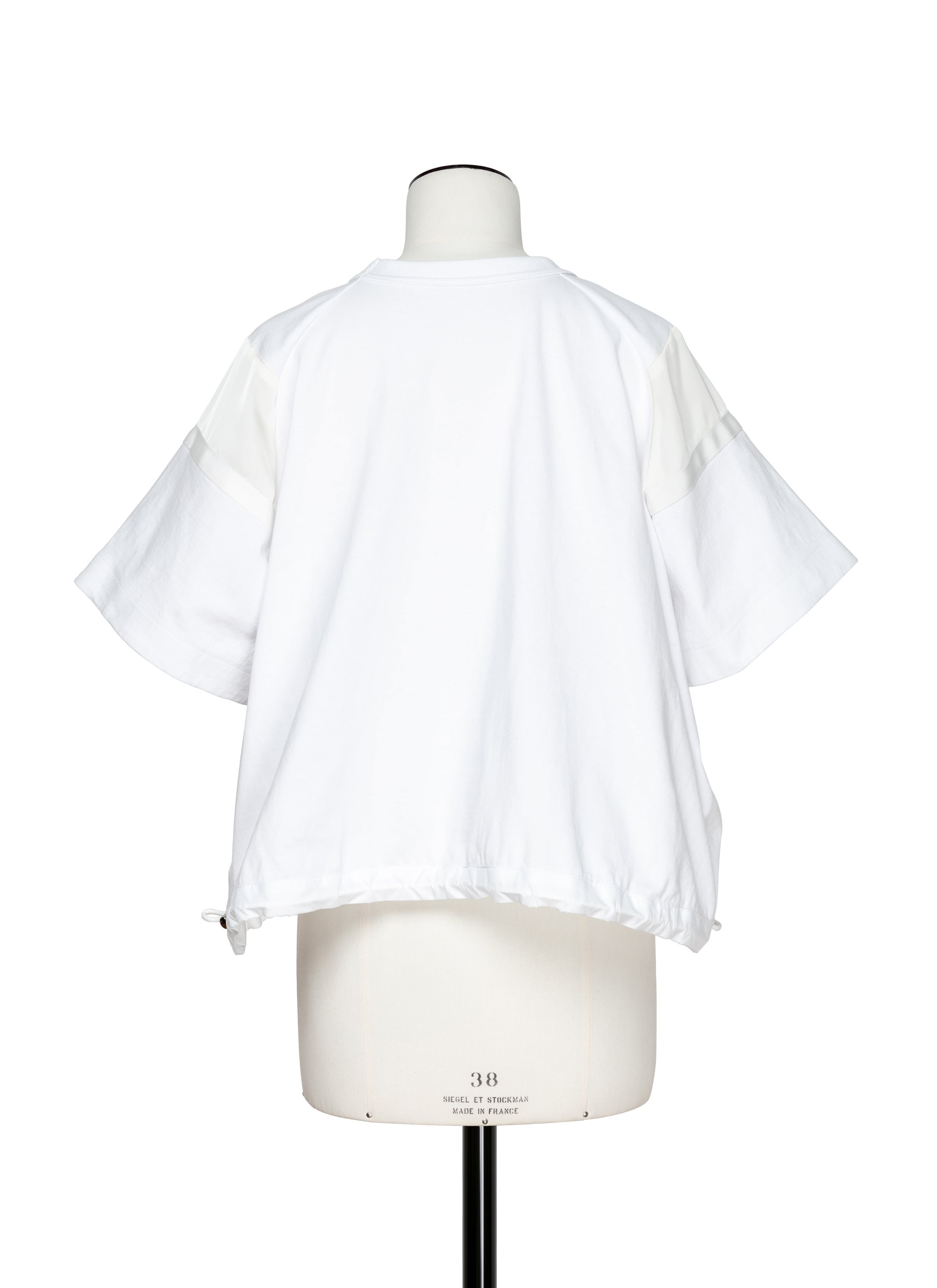Jersey x Satin T-Shirt 詳細画像 WHITE 3
