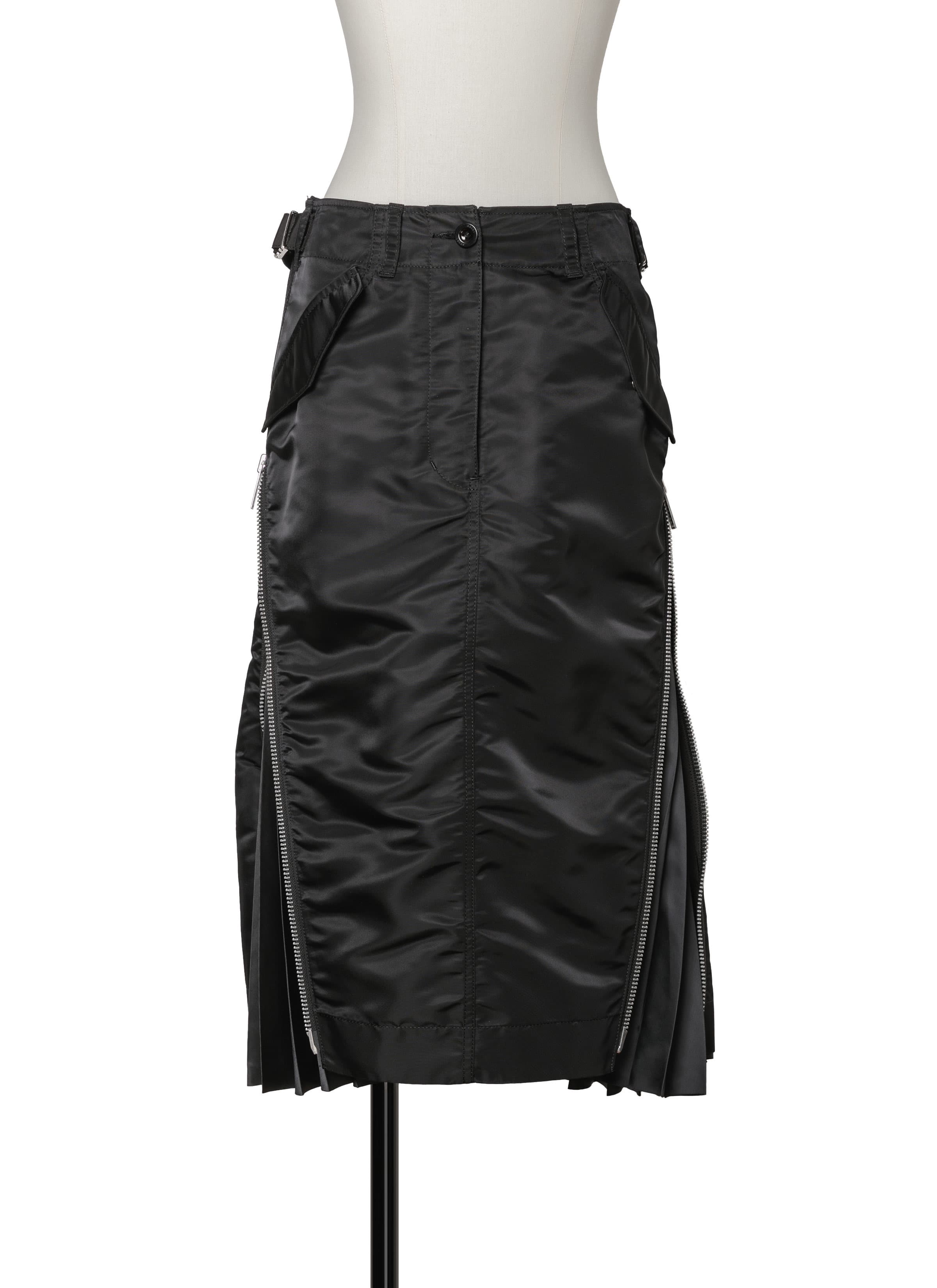 Nylon Twill Mix Skirt 詳細画像 BLACK 1