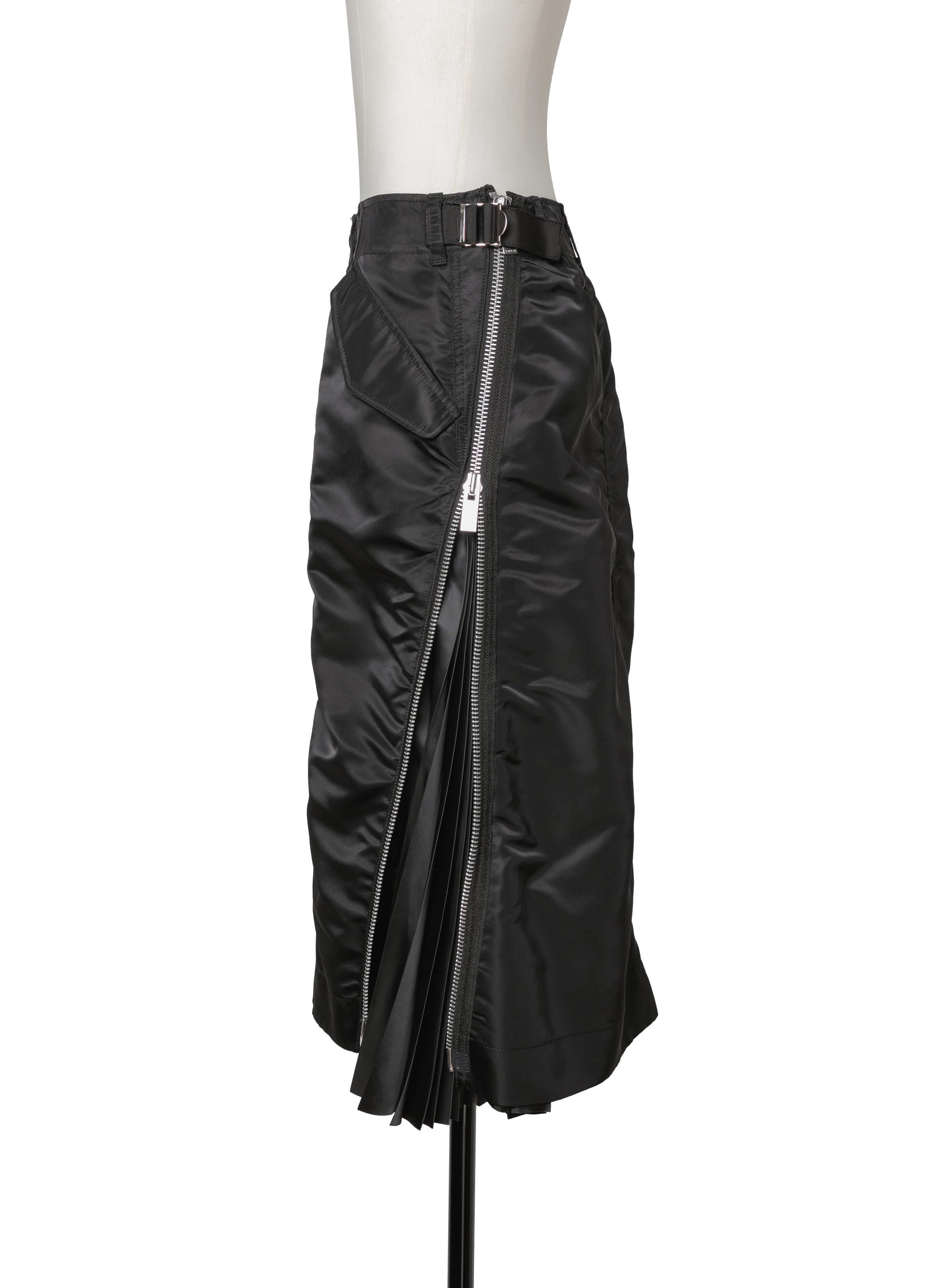 Nylon Twill Mix Skirt 詳細画像 BLACK 2