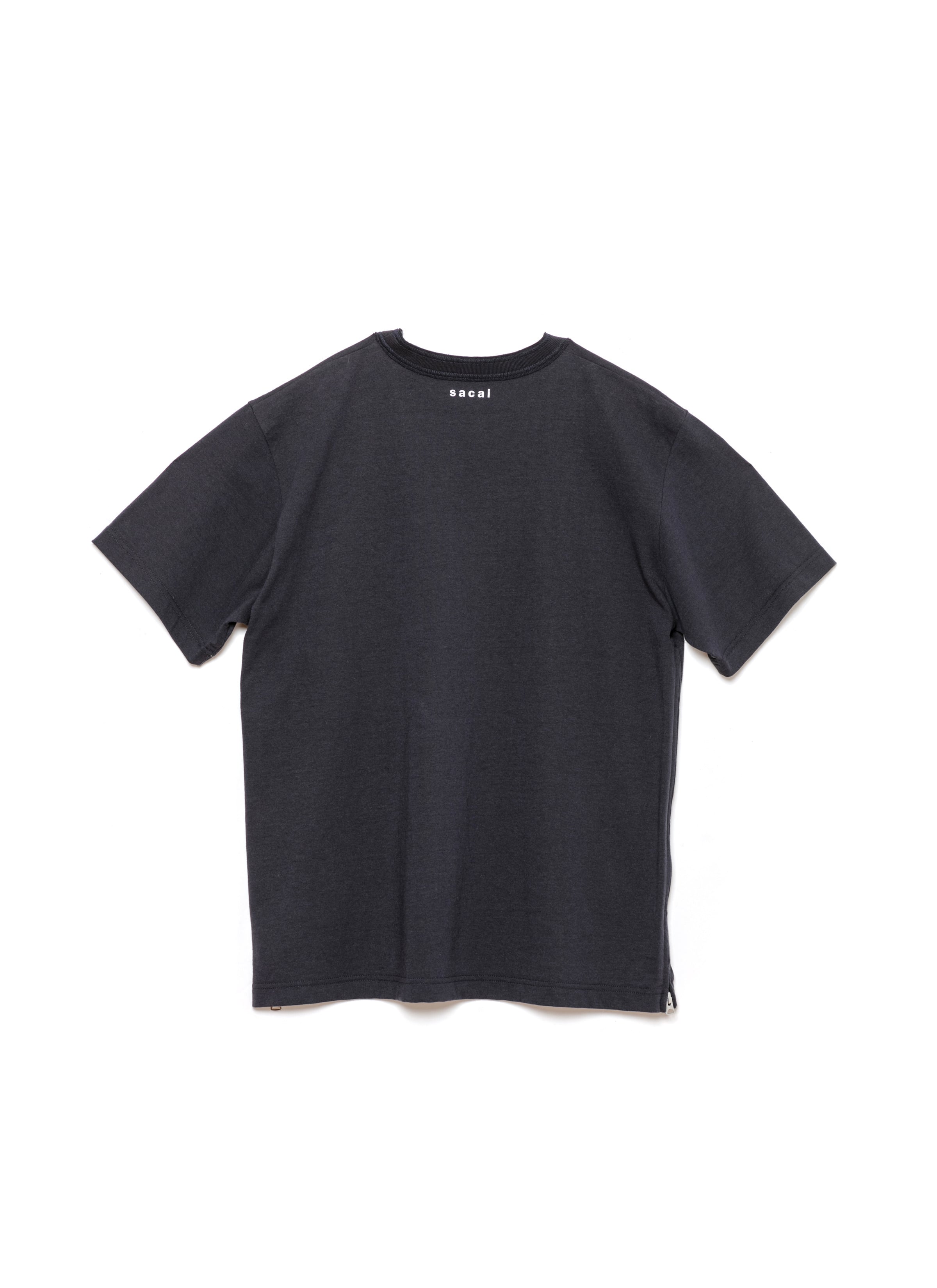 Side Zip Cotton T-Shirt 詳細画像 NAVY 2