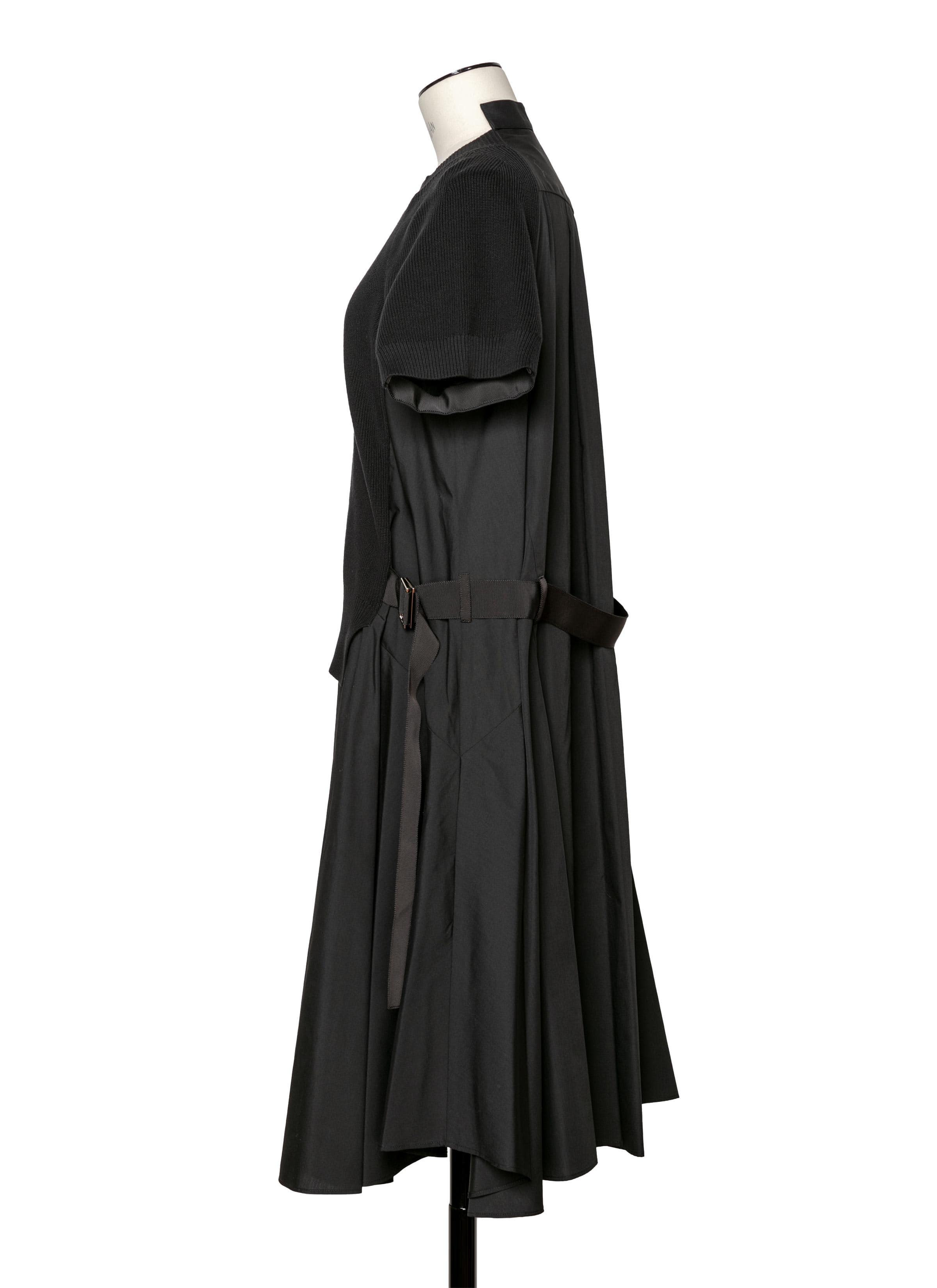 Cotton Knit Dress 詳細画像 BLACK×BLACK 2