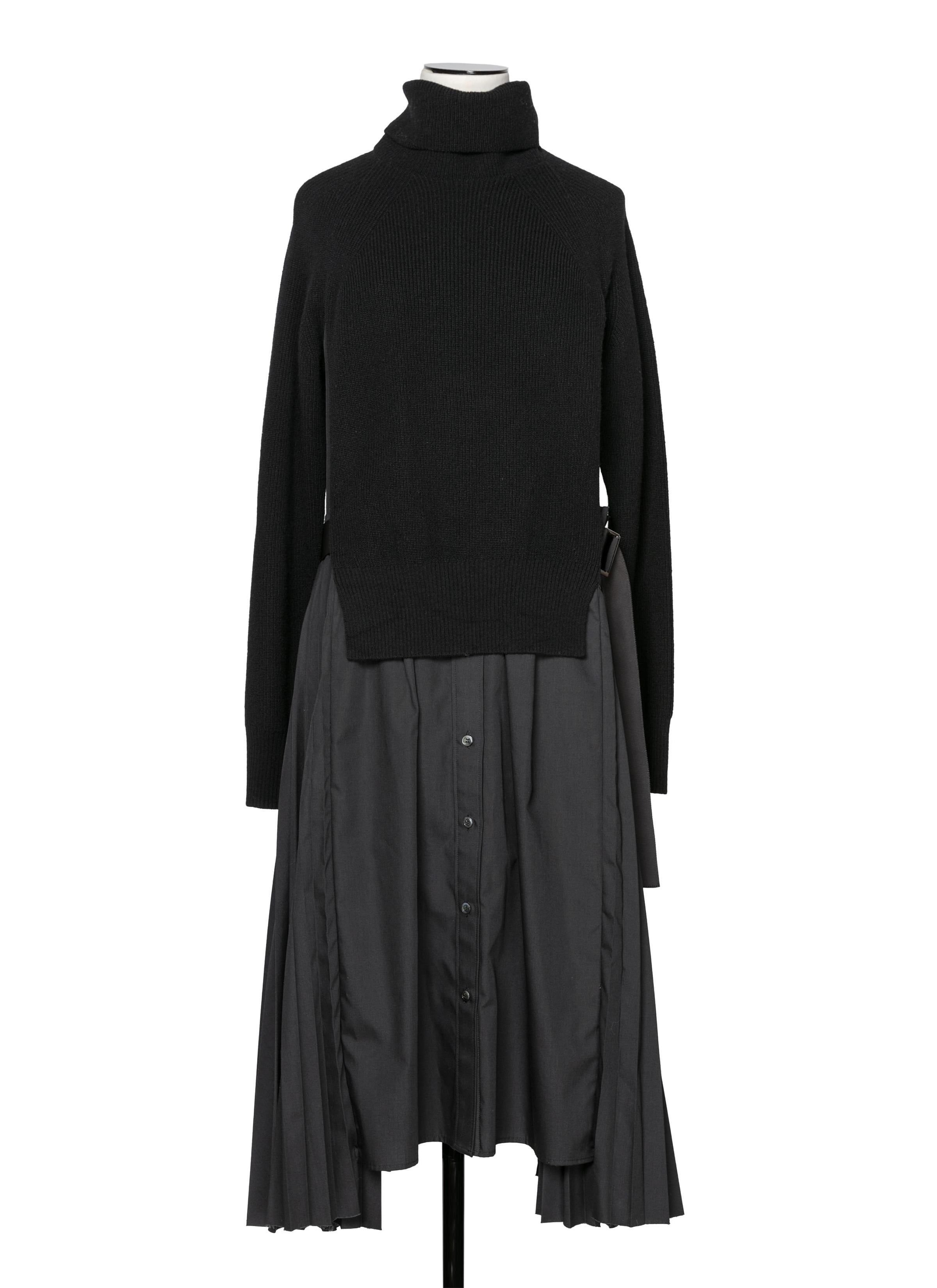 Wool Knit Dress 詳細画像 BLACK 1